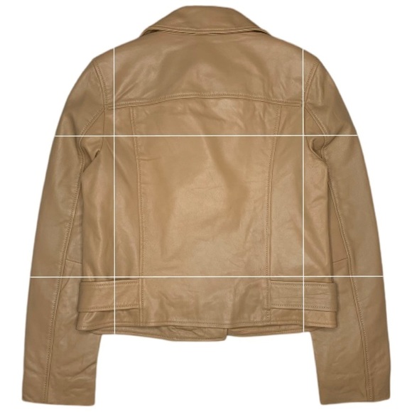 Walter Baker Allison Leather Biker Jacket Tan Latte Size M - Picture 10 of 17